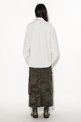Classic striped long-sleeved shirt with replaceable photos.