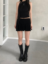 Dice Flared Mini Skirt (2 colors)