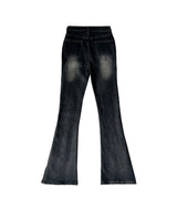 LONG & SLIM FIT Slit detail bootcut high waist hip deep pad long denim pants (3 colors)