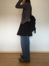 Shirring V-neck cardigan (4 colors)