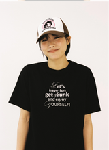 Curly Text Tee - Black 