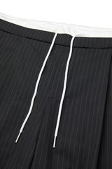 ROSE DOUBLE WAIST PANTS / BLACK