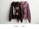 Rear Let It Flow Crack Lettering Overfit Hoodie
