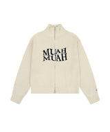 [1WAY ZIPPER] LAMBSWOOL JACQUARD KNIT ZIPUP