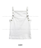 Point buckle ribbed sleeveless