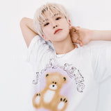 24FW BLUR SKETCH BEAR SHORT SLEEVE T-SHIRT WHITE
