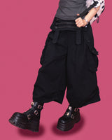 napoleon button layered cargo pants