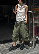 リベットピンタックバミューダパンツ