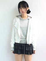 striped layer hoodie