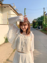 小花柄シフォンキャミソール