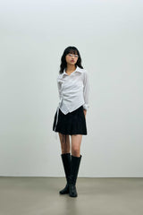 イブ ストライプ ラップシャツ / ホワイト
