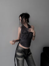 mood strap layered sleeveless (2color)