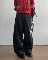 Hash Lettering Denim Pants