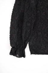 Flor frill blouse_black
