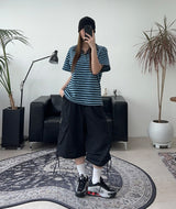 Gaen Terry Stripe Collar Tee