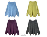 Easy V-neck loose fit V-neck knitwear