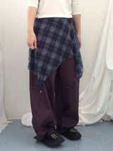 Semi-balloon pocket cotton pants