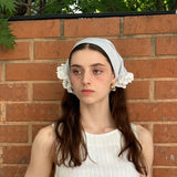 ブルーグレーストリングヘアスカーフ