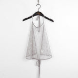 Nessa Rose Halter Strap See-Through Sleeveless