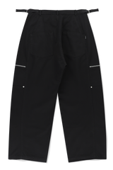 BIKER WASHED WIDE PANTS