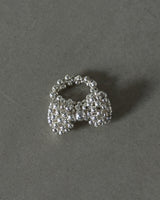 Silver Big Ribbon Ring Ring