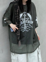 ウィングクロスメッシュTシャツ
