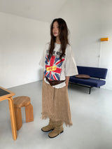 SUEDE PUNCHING SKIRT (3C)