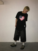 09 Flag Semi-Cropped Short Sleeve T-Shirt (4c)