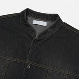 Double-Stitch Denim Short-Sleeve Shirt (2 Colors)