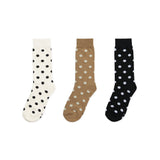 [3PACK] 1507 UNISEX DOT BASIC SOCKS - middle dot ivory colorpack