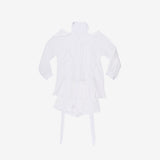 Munin off-shoulder one-piece + shorts set