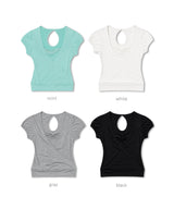 lace rosy puff tee (4colors)