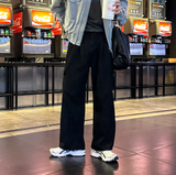 LMN ジニーピンタックカーゴワイドデニムパンツ (ブラック)