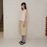 Cream Tweed Button Vest