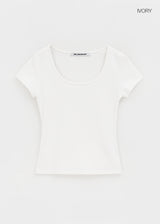 [B-BASIC] Tension Standard Slim U-Neck Short Sleeve Tee (2 SIZE)