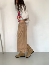 SUEDE PUNCHING SKIRT (3C)