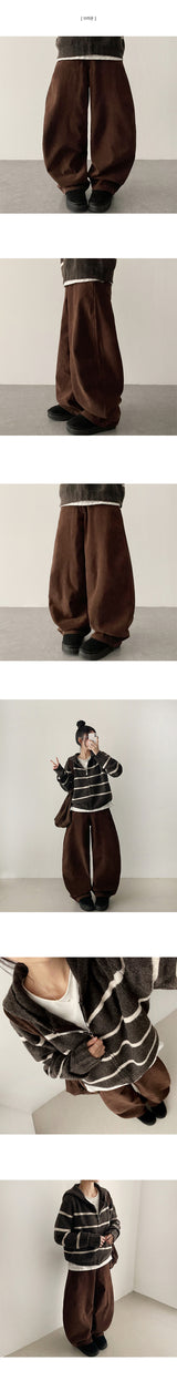 Duff corduroy wide pants