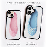 [Silver Glass] blue dot shoes case 