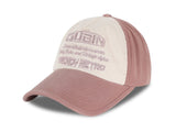 TRENDY RETRO PATCH BALL CAP - PINK