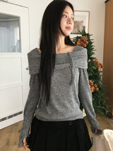 ステイバックルニットTシャツ