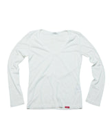 (Copy of) V-Neck Long-Sleeve Top (WHITE) WOMENS
