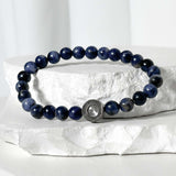 ss-bullet back gemstone beads bracelet_Blue