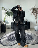 Lowell Layered Cargo Denim Pants