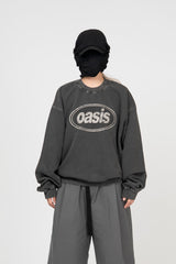 リベインオアシスウォッシュドスウェットシャツ