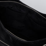 Studded Leather Shoulder Bag (Black)