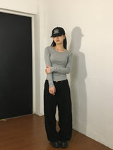 soru basic long T-shirt (3color)