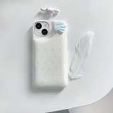 [MADE] white star wings dots case