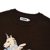 チェリーユニコーンジャガードニット [BROWN]