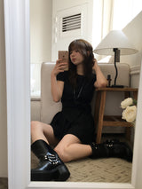 Biker half boots