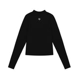 ロゴステッチウールモックネックウォーマーTシャツ